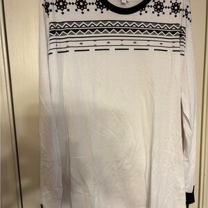 LuLaRoe Geometric Black and White Long Sleeve Top